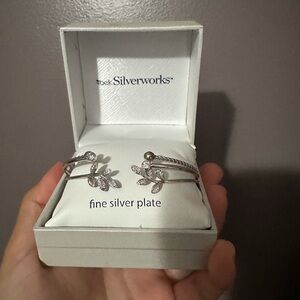 Silver Plated Cuff Bracelet Set